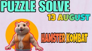 Daily Cipher Code 13 August Mini Game Puzzle Solve 13 August  Hamster Kombat [upl. by Niad]