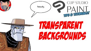 How to make a transparent background  CLIP STUDIO PAINT PROEX amp PHOTOSHOP TIPSTUTORIAL [upl. by Eelime]