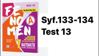 7SINIF FENOMEN A S133134 TEST 13 EŞİTLİĞİN KORUNUMU [upl. by Yerxa]