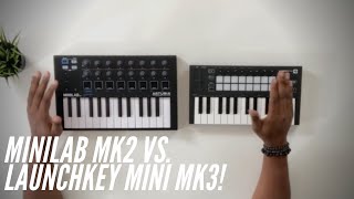 Arturia MiniLab MKII Vs Novation Launchkey Mini MK3 [upl. by Small791]