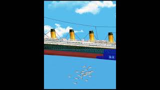 The RMS Titanic Sinking in 59 seconds  At 20x Speed shorts [upl. by Akyeluz]