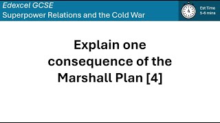 Explain One Consequence of the Marshall Plan [upl. by Collins666]