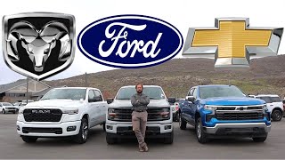 2025 Ram 1500 vs Ford F150 vs Chevy Silverado Which Truck Is The Best [upl. by Isawk]