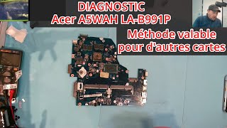 Diagnostic carte mère Acer A5WAH LAB991P [upl. by Ettigirb]