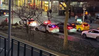 NYPD POLICE INTERCEPTOR UTILITY USING RUMBLER SIREN WHILE RESPONDING BROADWAY IN MANHATTAN NEW YORK [upl. by Alexandros]