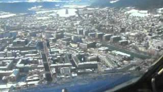 Visual Approach to Innsbruck B737500 SkyEurope Cockpit View [upl. by Canute689]