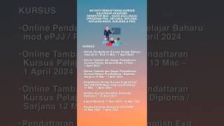 Kalendar akademik dan aktiviti semester sesi MacOgos 2024 [upl. by Byrn250]