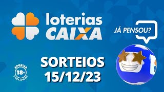 Loterias CAIXA Quina Dupla Sena Lotofácil e mais 15122023 [upl. by Ennaeirrac859]