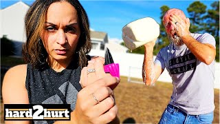 Testing Womens Self Defense Weapons  Does Milk Help Against Pepper Spray  Go Guarded Ring Review [upl. by Nyllaf]