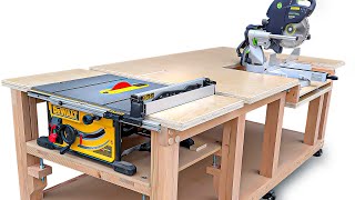 Table Saw  Miter Saw WORKBENCH Like No Other [upl. by Inalawi]