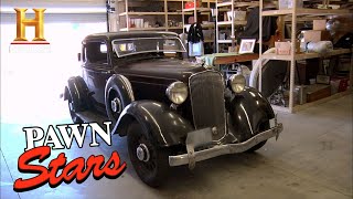 Pawn Stars THE OLD MAN CUTS A DEAL FOR A RARE 33 PLYMOUTH Season 8  History [upl. by Jangro]