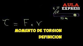 Momento de Torsion Torque DEFINICIÓN FISICA BACHILLERATO AULAEXPRESS [upl. by Eitac]