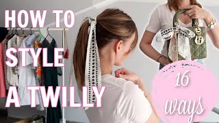 HOW TO TIE A TWILLY  16 WAYS TO STYLE SILK SCARF [upl. by Johnath622]