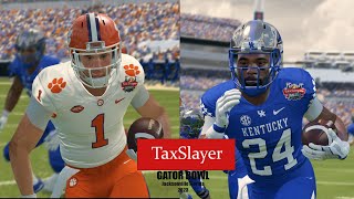 Clemson vs Kentucky NCAA Football Gator Bowl College Football Revamped NCAA 14 [upl. by Harihs]