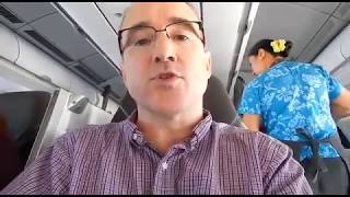 PDX to HNL Hawaiian Airlines 1st Class New Lie Flat Seating [upl. by Lilith]