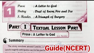 10th class English 1st lesson A letter to god question and answers guide NCERT syllabus [upl. by Notwal]