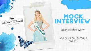 3 minute pageant mock interview helping you win a pageant  episode1 [upl. by Bogey]