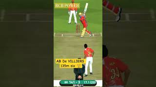 Ab de Villiers hit 135 m six  shorts abdevilliers rcb cricket ipl [upl. by Fredericka505]