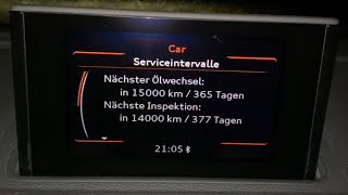 Audi A3S3 Sportback Öl Service zurücksetzen PKW Wartung KFZ Ölwechsel Intervall löschen Anleitung [upl. by Naga]