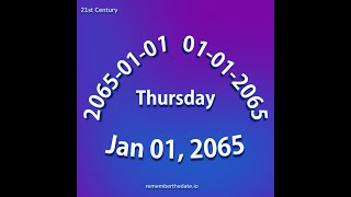 Remember The Date  21st Century  Year 2065 [upl. by Oberstone]