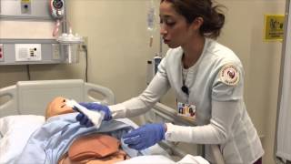 Hartnell College Nursing Skill Demo Dry Sterile Dressing Change [upl. by Shinberg203]