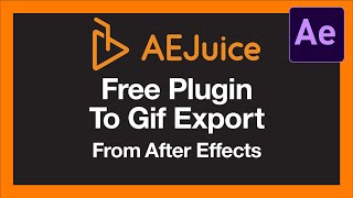 How to Export GIFs from After Effects Tutorial  AEJuice gif render setting [upl. by Siroval]