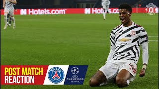 Solskjaer Rashford De Gea amp Tuanzebe react to Paris win  PSG 12 Manchester United  UCL [upl. by Nata871]