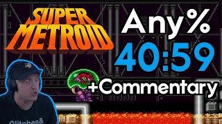 Watchback Commentary Super Metroid  Any Speedrun in 4059 PB [upl. by Egiarc373]