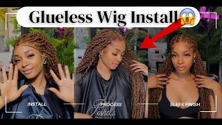 How To Do A Glueless Braided Wig Installation  Step by step Beginner friendly Tutorial [upl. by Brieta]