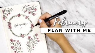 PLAN WITH ME  February 2017 Bullet Journal Setup [upl. by Abigail]