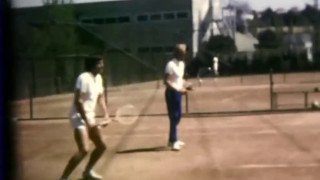 Ilie Nastase in practice with french team FFTGrand Prix Madrid 1972 [upl. by Ahsir]