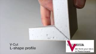 VCut L shape Plasterboard drywall for perfect sharp corners bulkheads light coves [upl. by Sterner894]