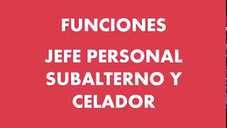 TEST CELADOR  FUNCIONES CELADOR Y JEFE PERSONAL SUBALTERNO [upl. by Silloc67]