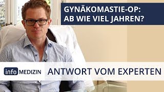 GynäkomastieOP Ab wie viel Jahren möglich  Expertenantwort von Dr Kiermeir [upl. by Euhc]