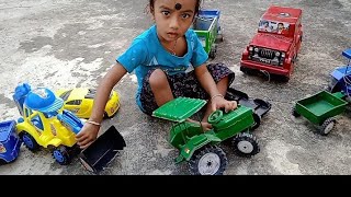 Gadi Wala Cartoon Thaar Tractor Truck Minicar Jcb [upl. by Drais]