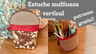 Estuche vertical multiusos Tutorial gratuito 222 [upl. by Earissed]