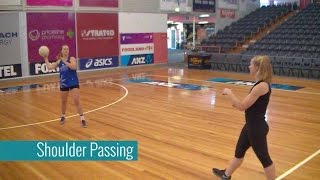 Shoulder Pass  NetballCoachTv Basic Skill 5 [upl. by Webber]