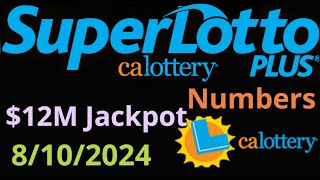 California SuperLotto Plus Winning Numbers 10 August 2024 amp This Week BIG Prizes Won by Californians [upl. by Mcclain]