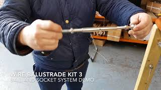 Wire Rope Balustrade Kit 3 Ball and Socket Installation Guide  GS Products [upl. by Coop553]