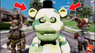 BRAND NEW CAMO FREDDY ANIMATRONIC GTA 5 Mods FNAF RedHatter [upl. by Leirad]