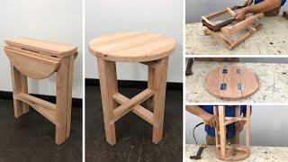 Taburete o Banquito Plegable de Madera Muy Bonito  Tutorial de Carpintería [upl. by Attena]