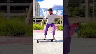 Guy Performs Amazing Trick on Longboard  1325239 [upl. by Illom]