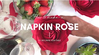 How to fold paper napkins into a rose 🌹❤️ [upl. by Nosnorb]