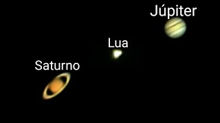 planeta Júpiter E Saturno Vistos A Noite  Câmera Nikon P1000 [upl. by Larok]