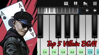 Top 5 Villain BGM  Easy Piano Tutorial  South Indian villains Theme Music [upl. by Nyrmac]