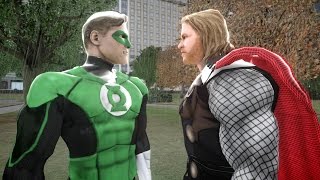 GREEN LANTERN VS THOR  EPIC BATTLE [upl. by Nahgeem]