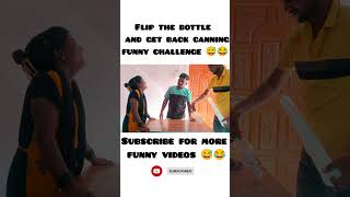 Flip the bottle and get back canning funny challenge 😅😂🤣funny funnyvideos comedy funnychallenge [upl. by Mroz]