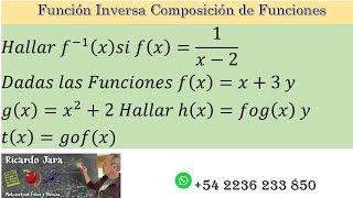 Función Inversa Composición de Funciones [upl. by Gilead571]