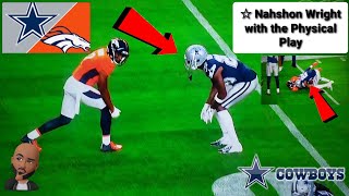 ☆ Nahshon Wright highlights  Cowboys vs Broncos  Preseason game 1 [upl. by Alehc]