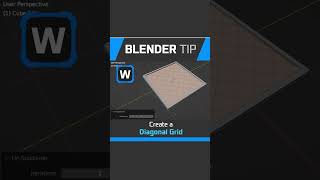 Blender Create a Diagonal Grid  Pattern blendertutorial blender3d shorts [upl. by Hux]